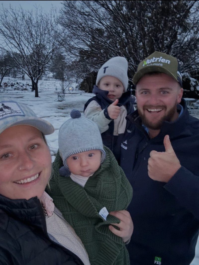 Brodie Cross with his family